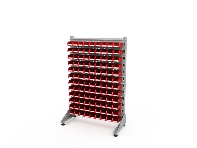 Стеллаж для пластиковых лотков SORTEX односторонний 1500x1000x450.01 купить в Вологде Стеллаж для пластиковых лотков SORTEX односторонний 1500x1000x450.01 купить в Вологде