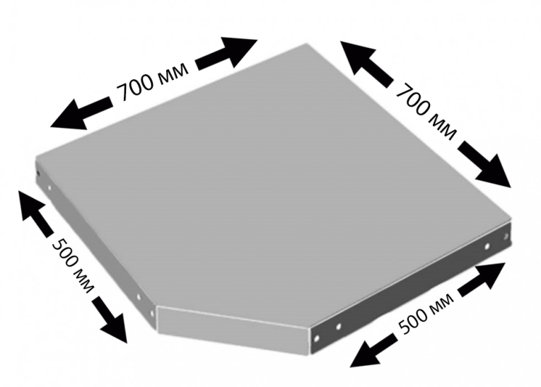 Угловая полка Практик MS 50F (700х500) купить в Вологде