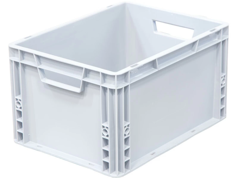 Ящик 400х300х220 сплошной, усиленное дно, цв. серый купить в Вологде