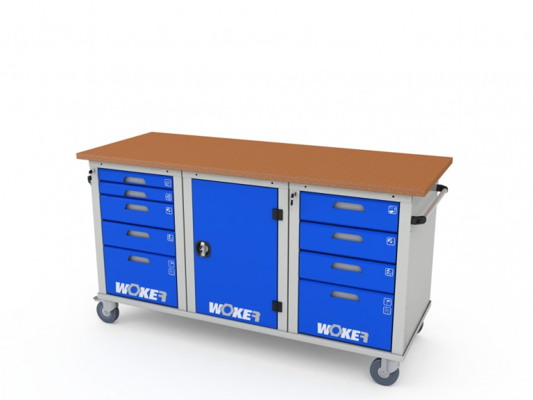 Верстак мобильный трехтумбовый WOKER PRO 3514.1800 купить в Вологде