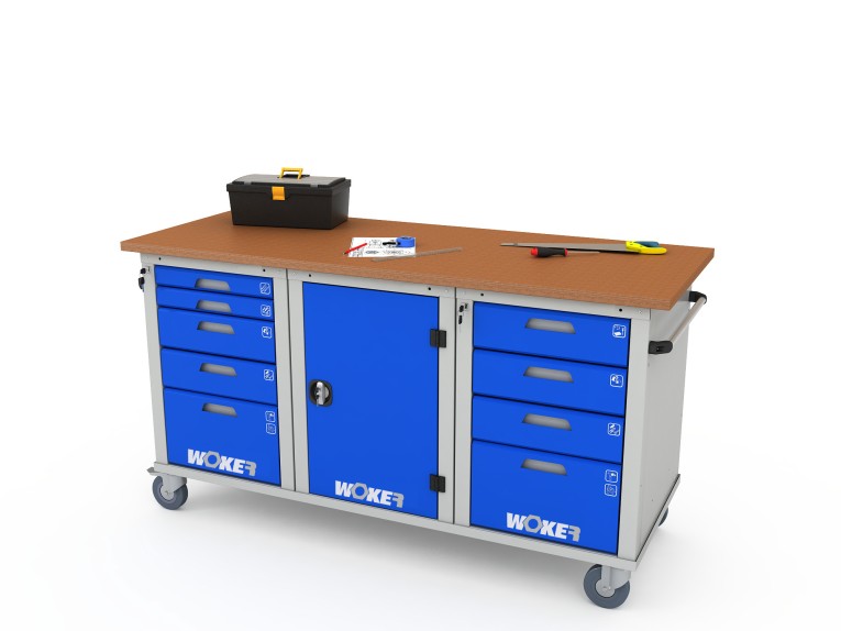 Верстак мобильный трехтумбовый WOKER PRO 3514.1800 купить в Вологде