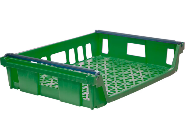 Ящик 744х557х167 со складываемыми ручками зелёный купить в Вологде Ящик 744х557х167 со складываемыми ручками зелёный купить в Вологде