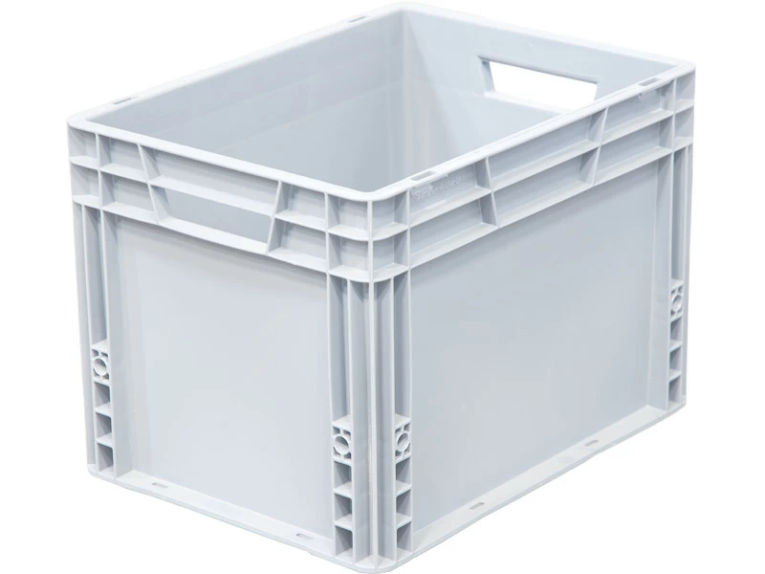 Ящик 400х300х270 сплошной, усиленное дно, цв. серый купить в Вологде
