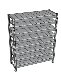 Стеллаж грузовой СГР 3000x1200x800 8 полок (металл) Стеллаж грузовой СГР 3000x1200x800 8 полок (металл)