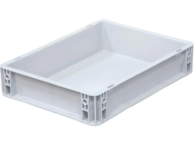 Ящик 400х300х75 сплошной, усиленное дно, цв. серый купить в Вологде Ящик 400х300х75 сплошной, усиленное дно, цв. серый купить в Вологде