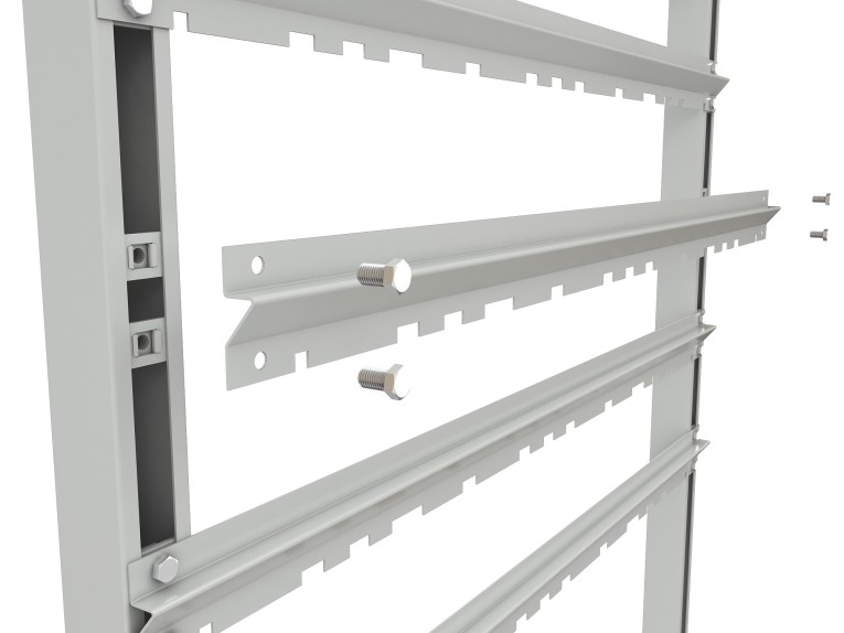 Стеллаж для пластиковых лотков SORTEX односторонний 1500x1000x450.06 купить в Вологде Стеллаж для пластиковых лотков SORTEX односторонний 1500x1000x450.06 купить в Вологде