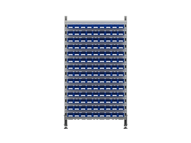Стеллаж для пластиковых лотков SORTEX односторонний 1800x1000x450.01 купить в Вологде