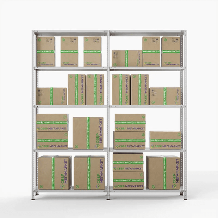 Стеллаж ПВЗ Сбер 2000х2000х400 5 полок купить в Вологде Стеллаж ПВЗ Сбер 2000х2000х400 5 полок купить в Вологде