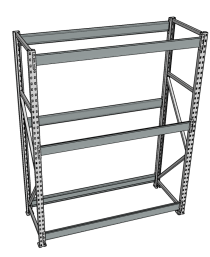 Стеллаж грузовой СГР 2000x1500x600 3 полки (без настила) Стеллаж грузовой СГР 2000x1500x600 3 полки (без настила)