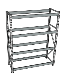 Стеллаж грузовой СГР 2500x1500x600 4 полки (без настила) Стеллаж грузовой СГР 2500x1500x600 4 полки (без настила)