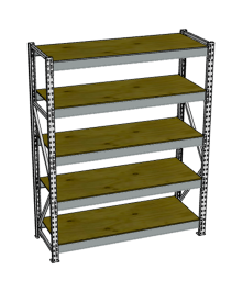 Стеллаж грузовой СГР 2500x1500x1000 5 полок (фанера) Стеллаж грузовой СГР 2500x1500x1000 5 полок (фанера)