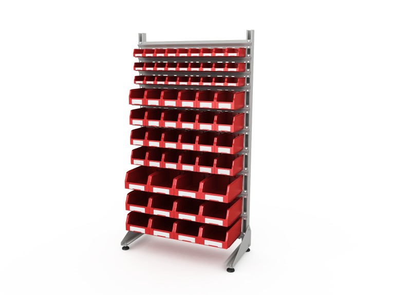 Стеллаж для пластиковых лотков SORTEX односторонний 1800x1000x450.05 купить в Вологде Стеллаж для пластиковых лотков SORTEX односторонний 1800x1000x450.05 купить в Вологде