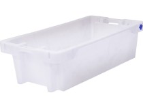 Ящик рыбный 800х400х225 конусный 25 кг/40 л с дренажными отверстиями белый 81651100