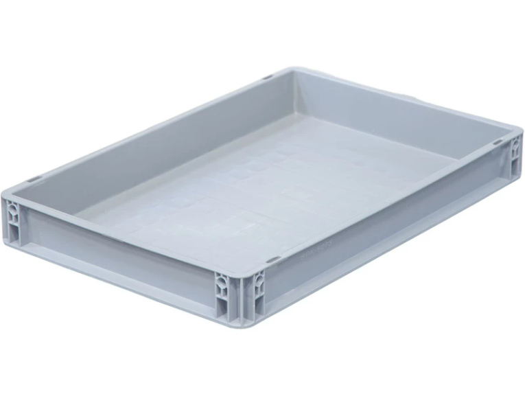 Ящик 600х400х75 сплошной, усиленное дно, цв. серый купить в Вологде