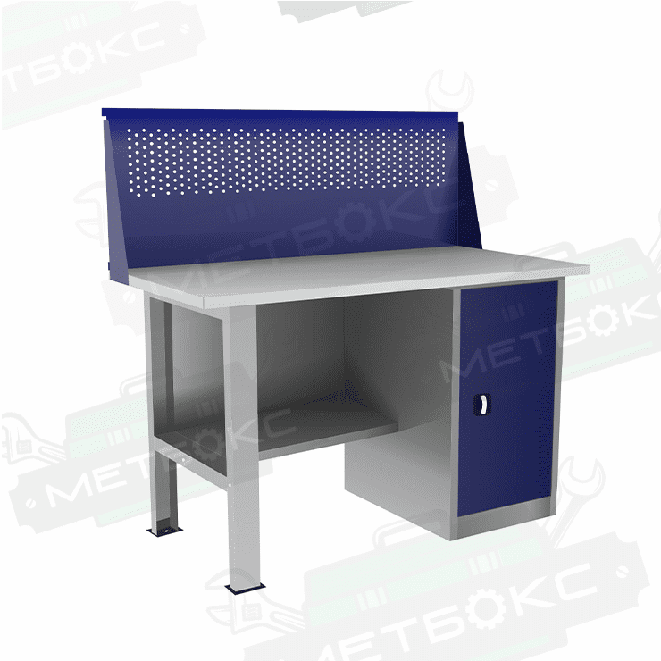 Однотумбовый слесарный верстак ВП-2/1,6 с экраном купить в Вологде