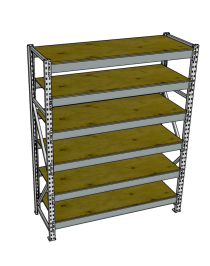 Стеллаж грузовой СГР 3000x1800x800 6 полок (фанера)