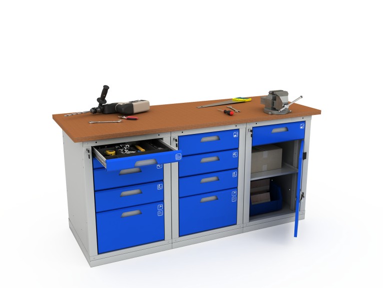 Верстак трехтумбовый WOKER PRO 3542.1800 купить в Вологде