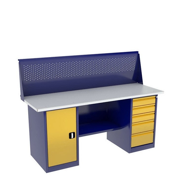 Верстак с тумбой и драйвером ВП-4/1,6 с экраном купить в Вологде