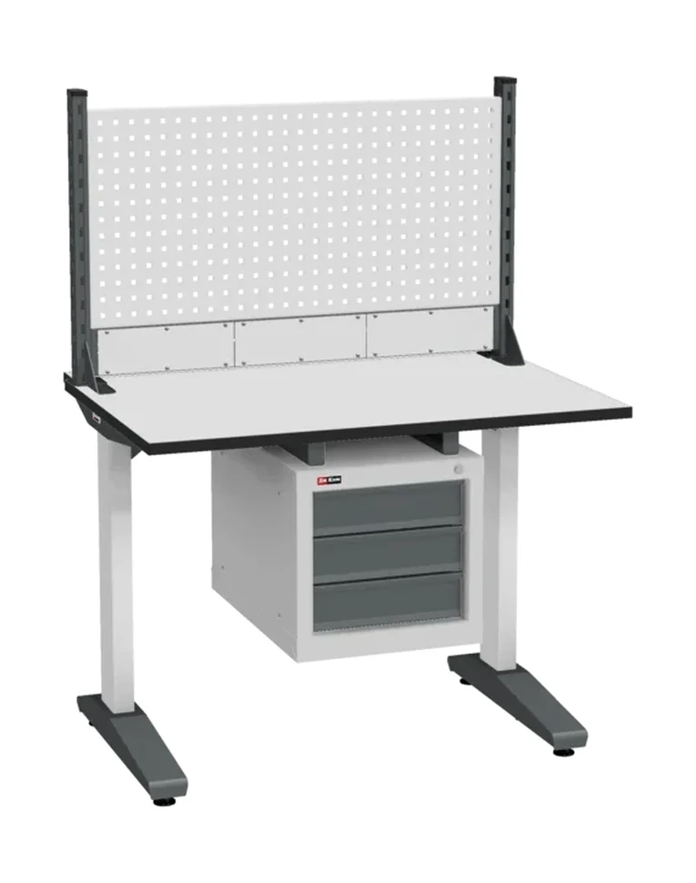 Стол монтажный ДиКом СР-100-01, ESD Thermopal, нерегулируемый, экран Э1, с подвесной тумбой купить в Вологде Стол монтажный ДиКом СР-100-01, ESD Thermopal, нерегулируемый, экран Э1, с подвесной тумбой купить в Вологде