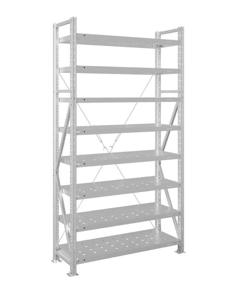 Стеллаж MS U 3000x700x500 8 полок (400 кг, перф) купить в Вологде